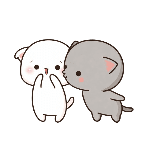 two cats holding hands